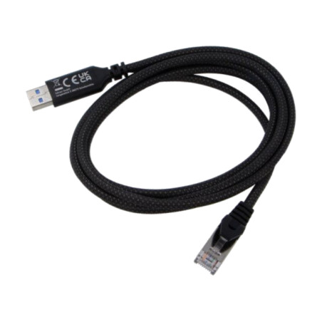 Cablu; USB 3.0; RJ45 mufă,USB A mufă; nichelat; 2m; negru; S/FTP