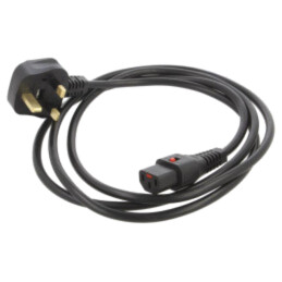 Cablu; BS 1363 (G) mufă,IEC C13 mamă; 4m; cu blocare IEC LOCK