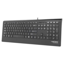 Tastatură; neagră; USB A; cu cablu,slim,US layout; Lung: 1,8m