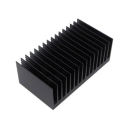 Radiator: extrudat; cu aripioare; neagră; L: 75mm; W: 138mm; H: 50mm