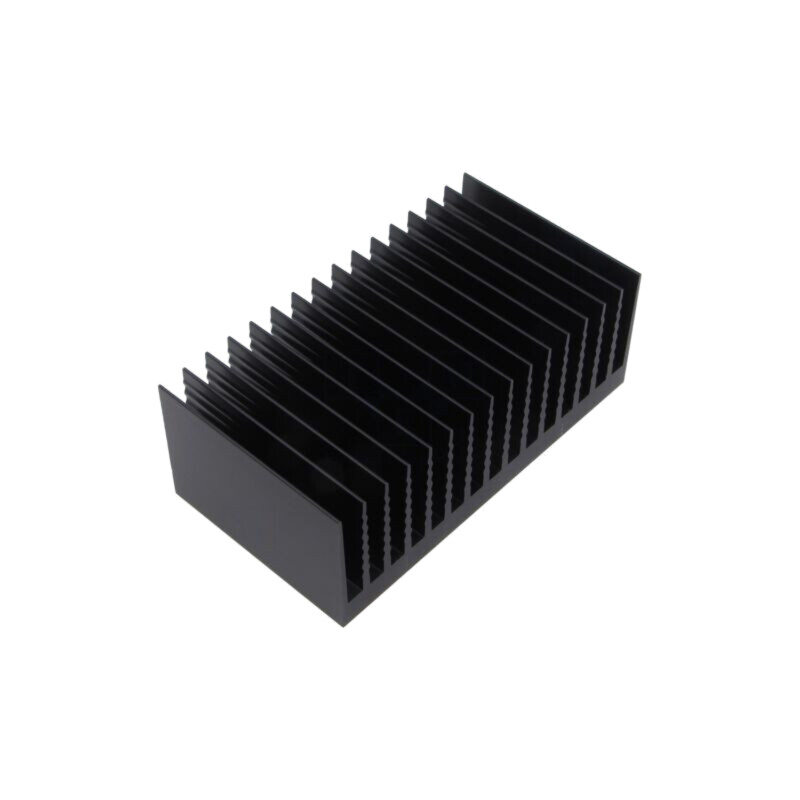 Radiator: extrudat; cu aripioare; neagră; L: 75mm; W: 138mm; H: 50mm