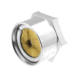 Piuliţă; cu împământare; M50; alamă; nichel; 56mm; Filet: metrică