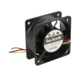 Ventilator: DC; axial; 12VDC; 60x60x25mm; 63,6m3/h; 44dBA; bilă