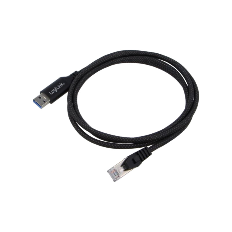 Cablu; USB 3.0; RJ45 mufă,USB A mufă; nichelat; 1,5m; negru; S/FTP Cablu; USB 3.0; RJ45 mufă,USB A mufă; nichelat; 1,5m; negru; S/FTP