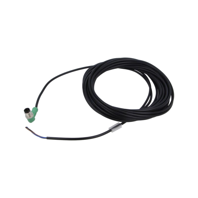 Cablu: pentru senzori/automatizări; M12; PIN: 3; în unghi; 10m Cablu: pentru senzori/automatizări; M12; PIN: 3; în unghi; 10m