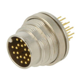 Conector: M16; soclu; tată; PIN: 19; 3A; 32V; THT; drept; IP40