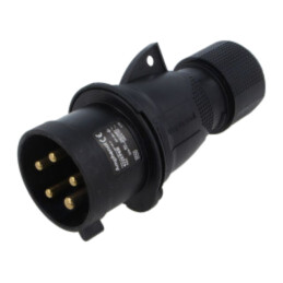 Conector: alimentare AC trifazate; IP&S; 32A; 415V; mufă; tată