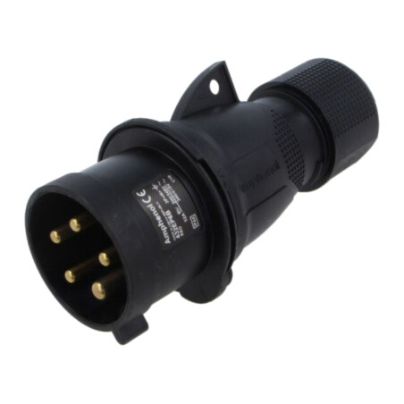 Conector: alimentare AC trifazate; IP&S; 32A; 415V; mufă; tată