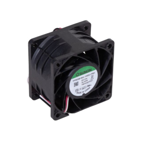Ventilator: DC; axial; 12VDC; 60x60x38mm; 127,8m3/h; 73,1dBA; bilă