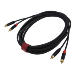 Cablu; Jack 6,3mm mufă x2,din ambele părţi; 3m; negru; PVC