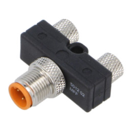 Adaptor în T; PIN: 3; IP67; Y; M8 tată,M8 mamă x2; Polarizare: A