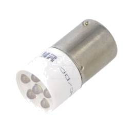 Lampă LED; albă; BA15S; 130VDC; 130VAC; plastic; -20÷60°C