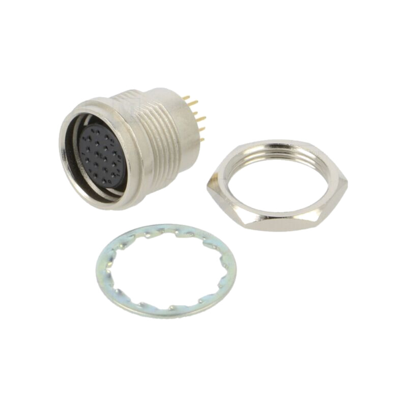 Conector: circular; soclu; mamă; HR25; 1A; 42VDC; 30VAC; PIN: 16; THT Conector: circular; soclu; mamă; HR25; 1A; 42VDC; 30VAC; PIN: 16; THT