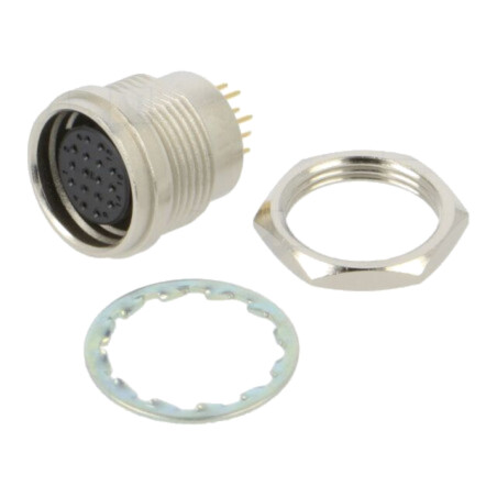 Conector: circular; soclu; mamă; HR25; 1A; 42VDC; 30VAC; PIN: 16; THT