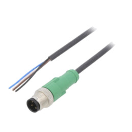 Cablu: pentru senzori/automatizări; M12; PIN: 4; drept; 5m; mufă