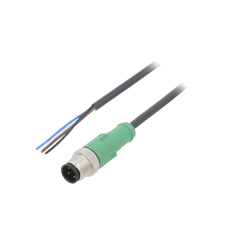 Cablu: pentru senzori/automatizări; M12; PIN: 4; drept; 5m; mufă Cablu: pentru senzori/automatizări; M12; PIN: 4; drept; 5m; mufă