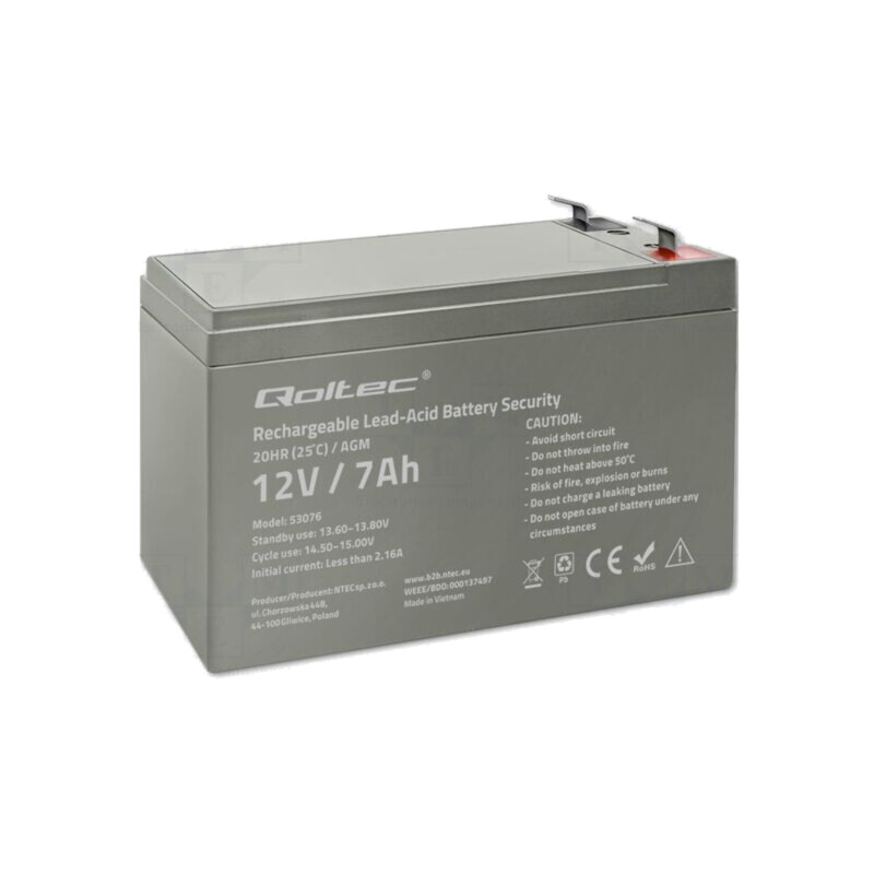 Acumul: plumb-acid; 12V; 7Ah; AGM; nu necesită întreţinere Acumul: plumb-acid; 12V; 7Ah; AGM; nu necesită întreţinere