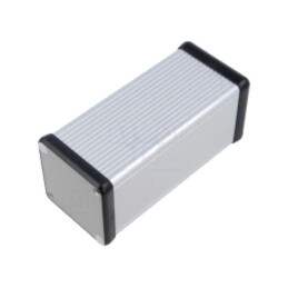 Carcasă: cu panou; 1455; X: 54mm; Y: 120mm; Z: 54mm; aluminiu; gri