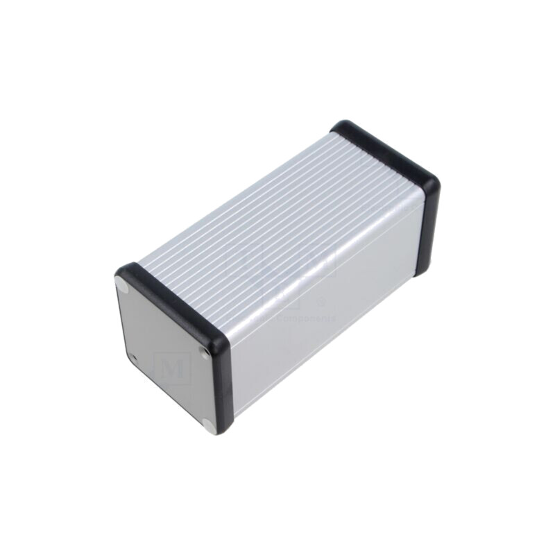 Carcasă: cu panou; 1455; X: 54mm; Y: 120mm; Z: 54mm; aluminiu; gri
