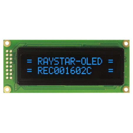 Afişaj: OLED; alfanumerice; 16x2; Dim: 85x36x10mm; albastră; PIN: 16
