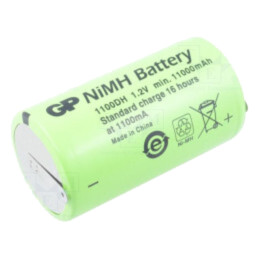 Acumul: Ni-MH; D; 1,2V; 11000mAh; urechi pentru lipire; Ø33x60mm