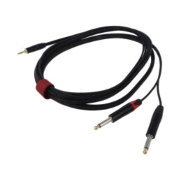 Cablu; Jack 3,5mm mufă,Jack 6,3mm mufă x2; 5m; negru; PVC