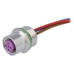Conector: M12; soclu; PIN: 4; mamă; drept; cabluri; cod B-Profibus