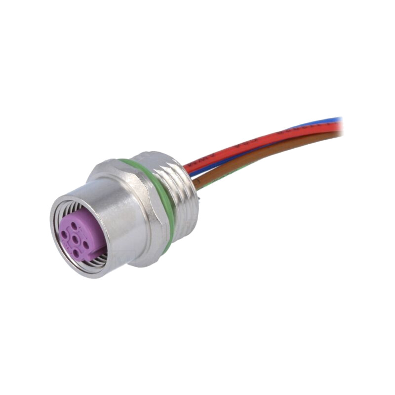 Conector: M12; soclu; PIN: 4; mamă; drept; cabluri; cod B-Profibus
