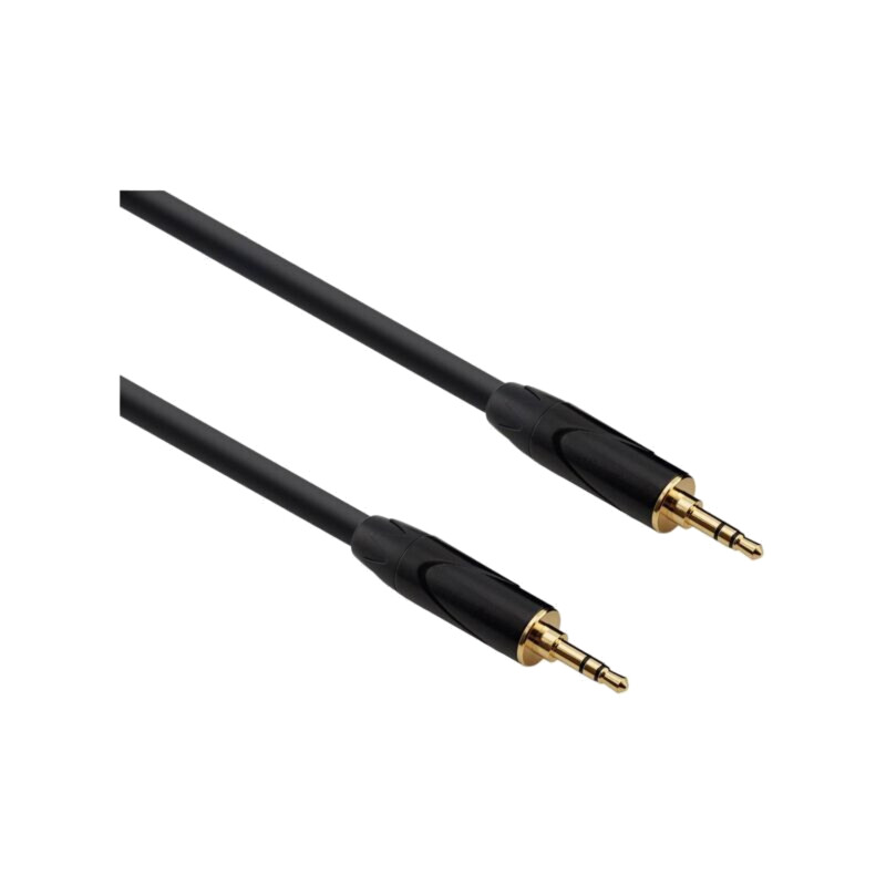 Cablu; Jack 3,5mm mufă,din ambele părţi; 5m; negru; Øcablu: 6mm