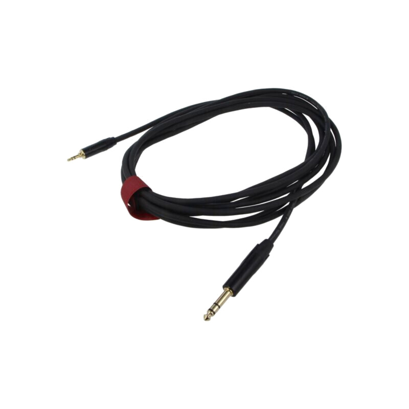 Cablu; Jack 3,5mm mufă,Jack 6,3mm mufă; 5m; negru; Øcablu: 6mm