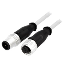 Cablu: pentru senzori/automatizări; PIN: 4; mufă; PVC; 0,5m