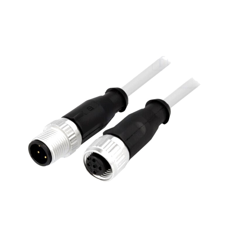 Cablu: pentru senzori/automatizări; PIN: 4; mufă; PVC; 0,5m