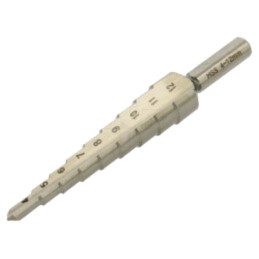 Burghiu; graduale,conic,în trepte; Ø: 4÷12mm