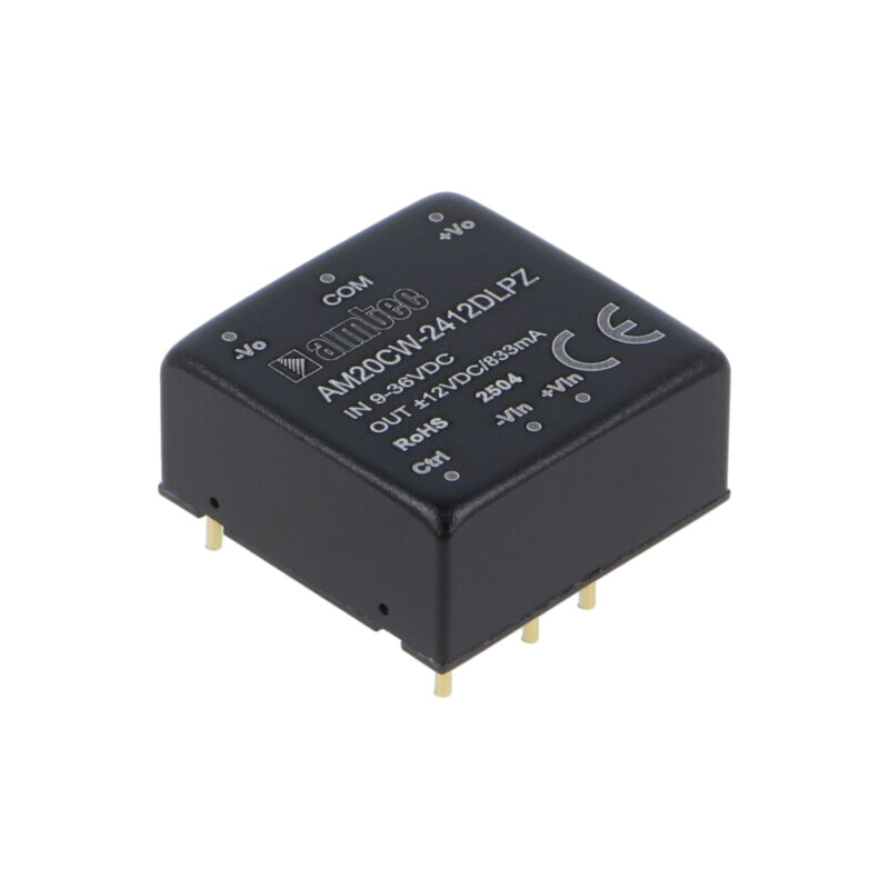 Convertor: DC/DC; 20W; Uintr: 9÷36VDC; Uieş: 12VDC; Uieş2: -12VDC Convertor: DC/DC; 20W; Uintr: 9÷36VDC; Uieş: 12VDC; Uieş2: -12VDC