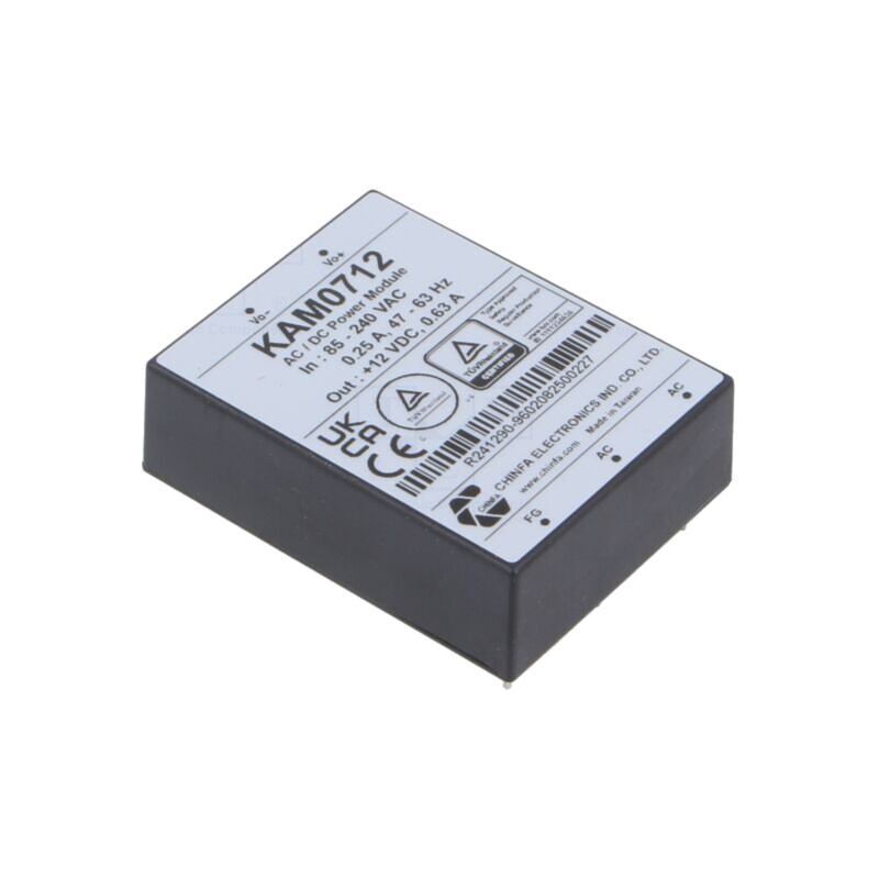 Convertor: AC/DC; 7,5W; Uintr: 65÷265VAC; Uieş: 12VDC; Iieş: 0,63A
