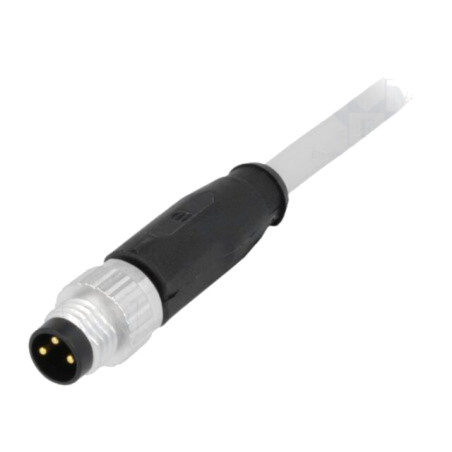 Conector: M8; tată; PIN: 3; drept; cu cablu; mufă; 10m; PVC