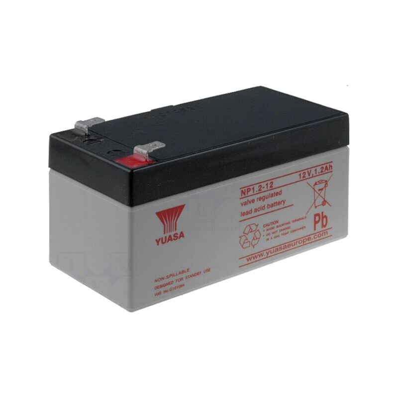 Acumul: plumb-acid; 12V; 1,2Ah; AGM; nu necesită întreţinere Acumul: plumb-acid; 12V; 1,2Ah; AGM; nu necesită întreţinere