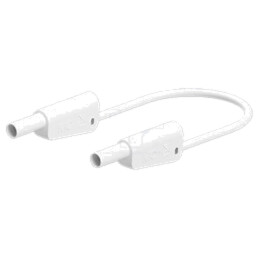 Cablu de măsurare; 32A; mufă banană 4 mm,din ambele părţi; albă