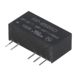 Convertor: DC/DC; 1W; Uintr: 4,5÷5,5VDC; Uieş: 5VDC; Uieş2: -5VDC