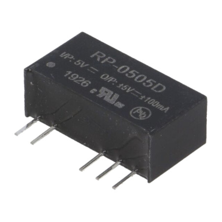 Convertor: DC/DC; 1W; Uintr: 4,5÷5,5VDC; Uieş: 5VDC; Uieş2: -5VDC