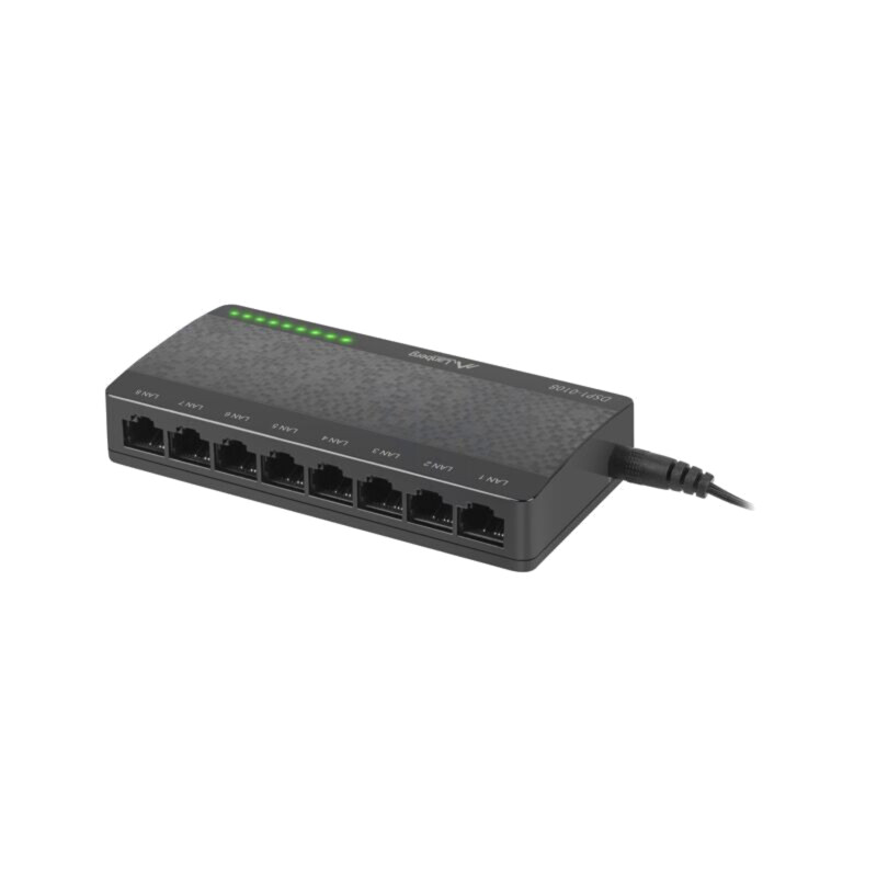 Switch Ethernet; DC soclu,RJ45 soclu x8; neagră; 1Gbps