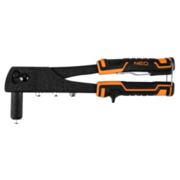 Kit: maşină de nituit manuală; mânere bicomponente; L: 260mm