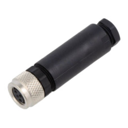 Conector: M8; mamă; pe cablu; mufă; filet interior,prin rotire