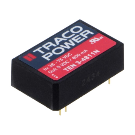 Convertor: DC/DC; 3W; Uintr: 36÷75VDC; Uieş: 5VDC; Iieş: 600mA; DIP24