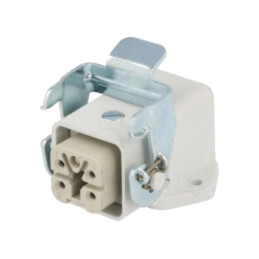Conector: HDC; soclu; mamă; EPIC KIT; PIN: 5; 23A; 400V; 4+PE; 21x21mm