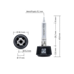 Vârf; ac; 0,1mm; longlife; pentru staţie de lipit