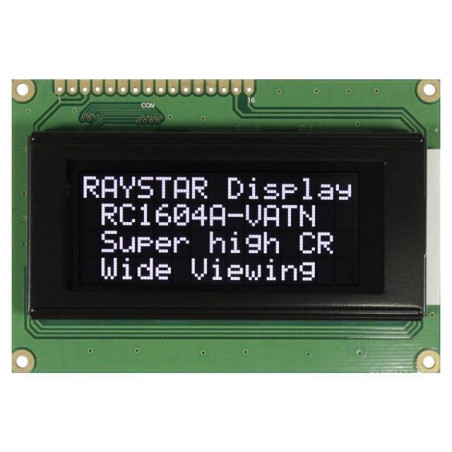 Afişaj: LCD; alfanumerice; VA Negative; 16x4; 87x60x13,6mm; LED