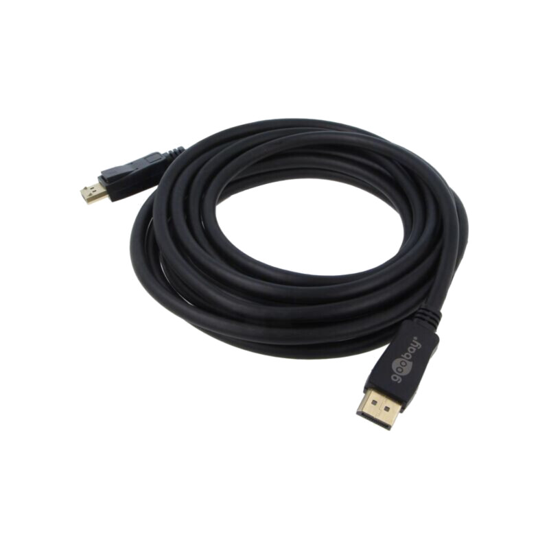 Cablu; DisplayPort mufă,din ambele părţi; PVC; Lung: 5m; negru