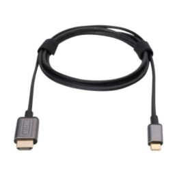 Cablu-adaptor; HDMI mufă,USB C mufă; PVC; 1,8m; USB 3.1