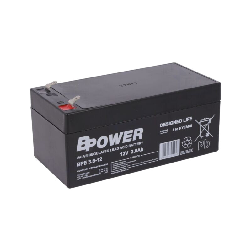 Acumul: plumb-acid; 12V; 3,6Ah; AGM; nu necesită întreţinere; BPE Acumul: plumb-acid; 12V; 3,6Ah; AGM; nu necesită întreţinere; BPE